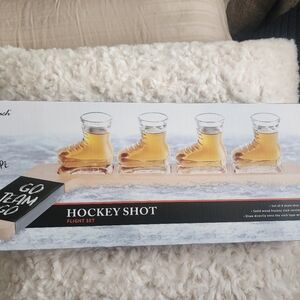 Hockey skates shot glasses